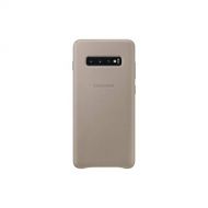 Samsung Official Original Galaxy S10 Series Genuine Leather Cover Case (Gray, Galaxy S10+)
