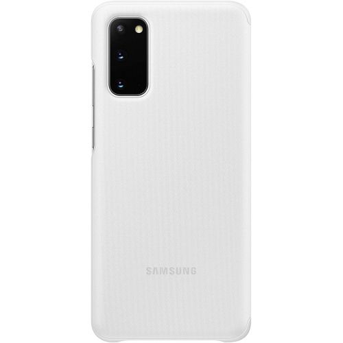 삼성 Samsung Galaxy S20 Case, S-View Flip Cover - White (US Version with Warranty), Model:EF-ZG980CWEGUS