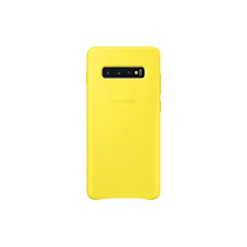 삼성 Samsung Official Original Galaxy S10 Series Genuine Leather Cover Case (Yellow, Galaxy S10)