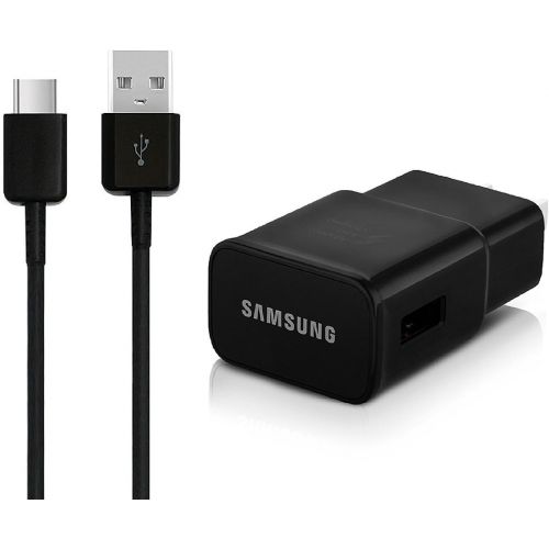 삼성 OEM Adaptive Fast Charger for Samsung Galaxy Tab S3 15W with Certified USB Type C Data and Charging Cable. (Black / 3.3FT / 1M Cable)