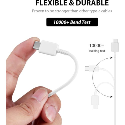 삼성 Accessory for Samsung PRO USB-C Charging Transfer Cable for Samsung Galaxy S20 Ultra 5G! (White 3.3Ft)