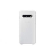 Samsung Official Original Galaxy S10 Series Genuine Leather Cover Case (White, Galaxy S10)