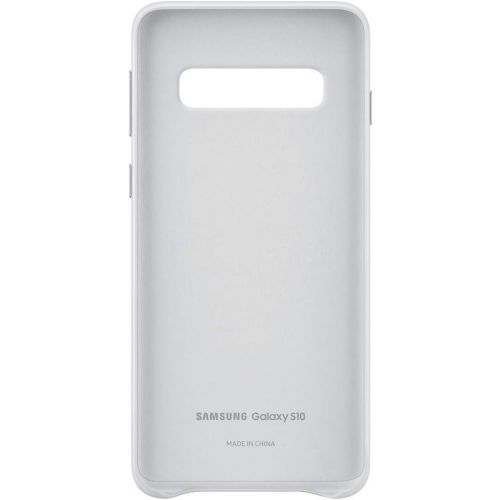 삼성 Samsung Official Original Galaxy S10 Series Genuine Leather Cover Case (White, Galaxy S10)