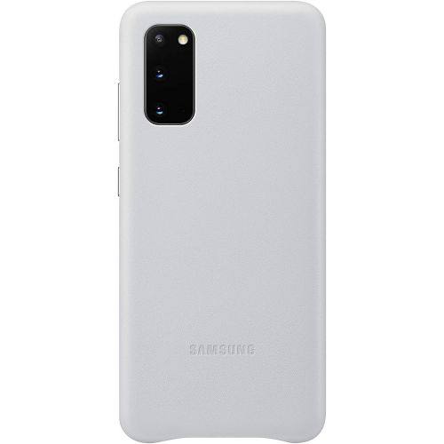 삼성 Samsung Galaxy S20 Case, Leather Back Cover - Silver (US Version with Warranty) (EF-VG980LSEGUS)