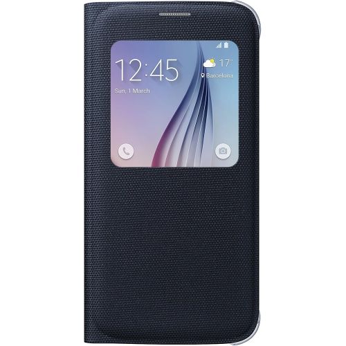 삼성 Samsung S-View Flip Cover for Samsung Galaxy S6 - Black Sapphire Fabric