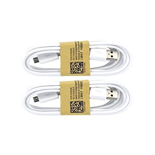 삼성 Samsung USB Data Cable for Galaxy S3/S4/Note 2 & Other Smartphones, 2 Pack - Non-Retail Packaging - White