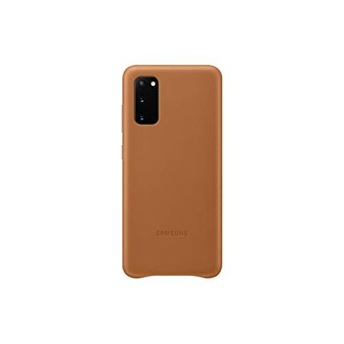 삼성 Samsung Galaxy S20 Case, Leather Back Cover - Brown (US Version with Warranty) (EF-VG980LAEGUS)