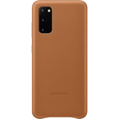 삼성 Samsung Galaxy S20 Case, Leather Back Cover - Brown (US Version with Warranty) (EF-VG980LAEGUS)