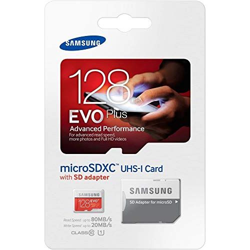 삼성 Samsung 128GB EVO Plus UHS-i Class 10 Micro SDXC Card with Adapter up to 80MB/s (MB-MC128D)