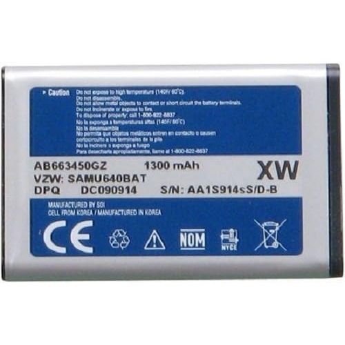삼성 Samsung AB663450GZ/AB663450GZB/AB663450GZBSTD Lithium Ion Battery for Convoy U640 - Original OEM - Non-Retail Packaging - Blue