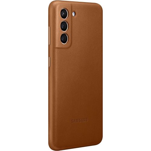 삼성 Samsung Galaxy S21 Official Leather Back Cover (Brown, S21)