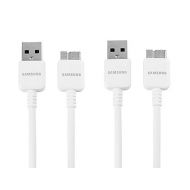 Samsung USB 3.0 Data Cable for Galaxy Note 3, 2 Pack - Non-Retail Packaging - White
