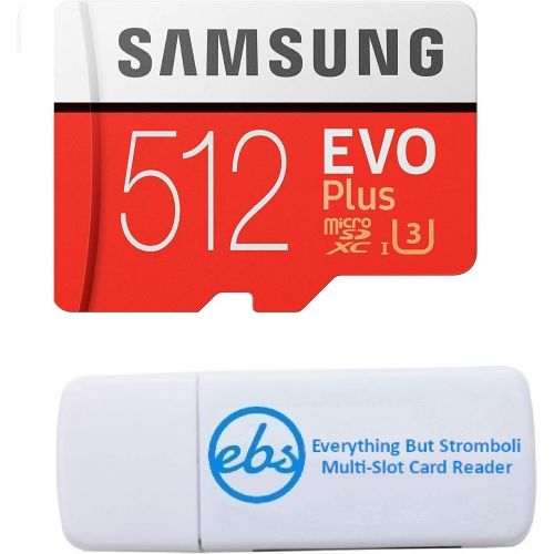 삼성 Samsung 512GB Micro SDXC EVO+ Plus Memory Card for Motorola Phone Works with Moto G9 Plus, One Vision Plus, Moto G Pro (MB-MC512) Bundle with (1) Everything But Stromboli SD & Micr