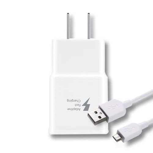 삼성 Samsung OEM 2 Amp Adapter 5-Feet Micro USB Data Sync Charging Cables for Galaxy S2/S3/S4/Active/Note 1/2 - Non-Retail Packaging - White