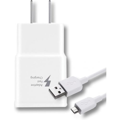 삼성 Samsung OEM 2 Amp Adapter 5-Feet Micro USB Data Sync Charging Cables for Galaxy S2/S3/S4/Active/Note 1/2 - Non-Retail Packaging - White