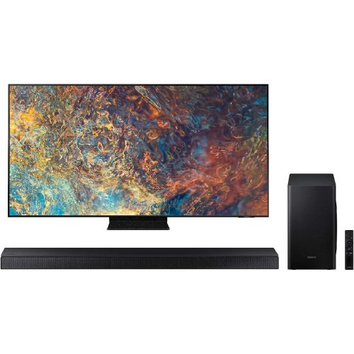 삼성 Samsung QN55QN90AA 55 Neo QLED QN90 Series 4K Smart TV Titan Black with a Samsung HW-T650 Bluetooth Soundbar with Dolby Audio Wireless Subwoofer (2021)