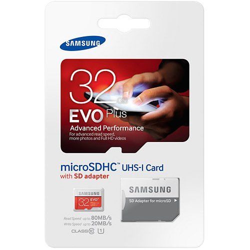 삼성 Samsung Evo Plus 32GB MicroSD HC Class 10 UHS-1 Mobile Memory Card for Samsung Galaxy J3 J1 Nxt Ace A9 A7 A5 A3 Tab A 7.0 E 8.0 View On7 On5 Z3 with SD Memory Card Reader