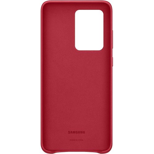 삼성 Samsung Galaxy S20 Ultra Case, Leather Back Cover - Red (US Version with Warranty), (Model: EF-VG988LREGUS)