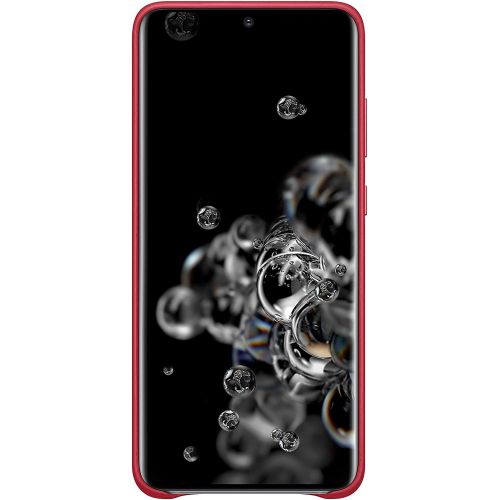 삼성 Samsung Galaxy S20 Ultra Case, Leather Back Cover - Red (US Version with Warranty), (Model: EF-VG988LREGUS)