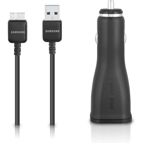 삼성 Samsung Car Charger and USB 3.0 5-Feet Cable - Non-Retail Packaging - Black