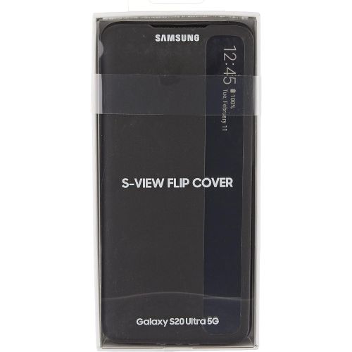 삼성 Samsung Galaxy S20 Ultra Case, S-View Flip Cover - Black (US Version with Warranty), Model:EF-ZG988CBEGUS