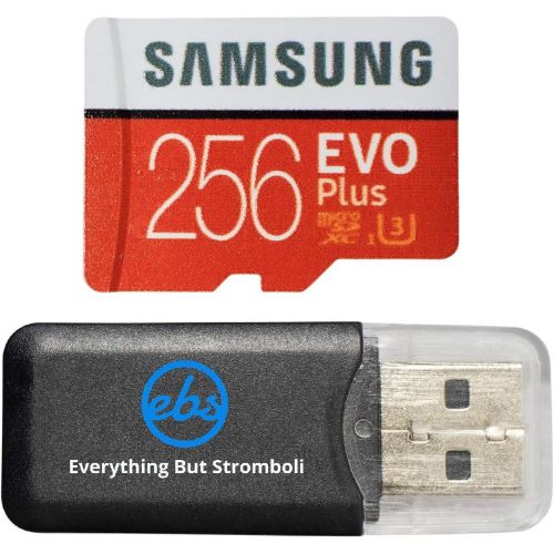 삼성 Samsung Evo Plus 256GB MicroSD Memory Card & Adapter Works with GoPro Hero 9 Black (Hero9) 4K UHD, UHS-I, U1, Speed Class 10, SDXC (MB-MC256) Bundle with (1) Everything But Strombo