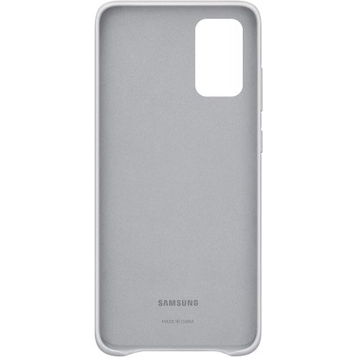 삼성 Samsung Galaxy S20+ Plus Case, Leather Back Cover - Silver (US Version with Warranty) (EF-VG985LSEGUS)