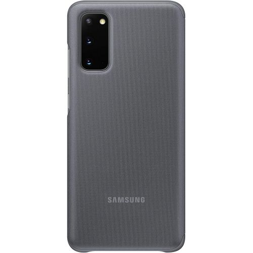 삼성 Samsung Electronics Galaxy S20 Case, S-View Flip Cover - Gray (US Version with Warranty) (EF-ZG980CJEGUS)