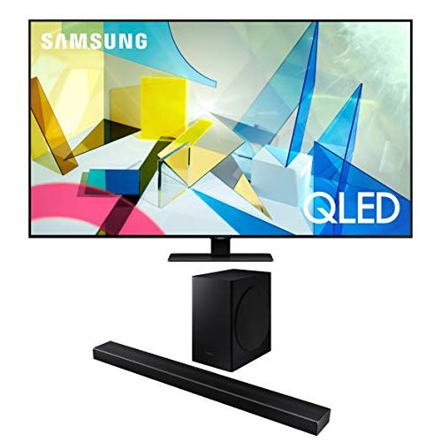 삼성 Samsung QN75Q80TA 75 4K Quantum Ultra High Definition Smart TV with a Samsung HW-Q60T Wireless 5.1 Channel Soundbar and Bluetooth Subwoofer (2020)