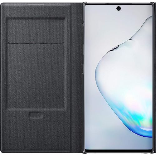 삼성 Samsung Galaxy Note10 Case, LED Wallet Cover - Black (US Version with Warranty) - EF-NN970PBEGUS