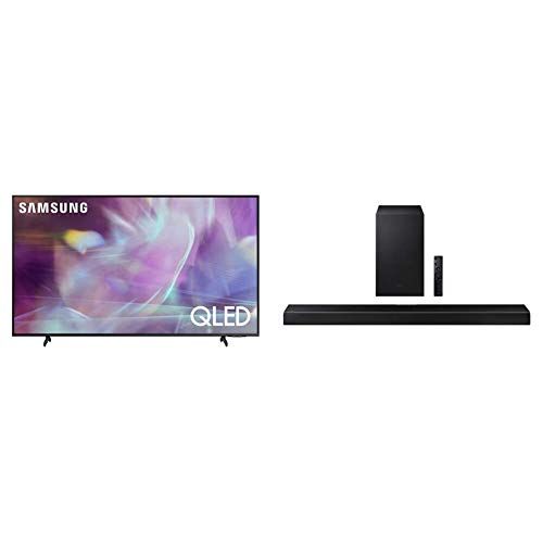 삼성 SAMSUNG 50-inch Class Q60A Series ? QLED 4K UHD Smart TV with Alexa Built-in (QN50Q60AAFXZA, 2021 Model) and HW-Q600A 3.1.2ch Soundbar w/Dolby Atmos/DTS:X 2021