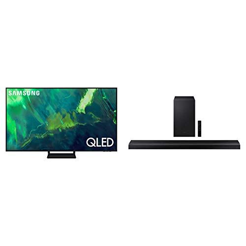 삼성 SAMSUNG 85-inch Class Q70A Series ? QLED 4K UHD Smart TV with Alexa Built-in (QN85Q70AAFXZA, 2021 Model) with Samsung HW-Q700A 3.1.2ch Soundbar w/Dolby Atmos/DTS:X 2021
