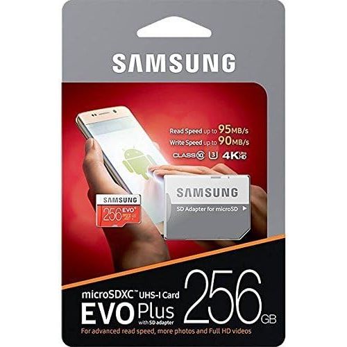 삼성 Samsung EVO+ 256GB UHS-I microSDXC U3 Memory Card with Adapter (MB-MC256DA/AM)