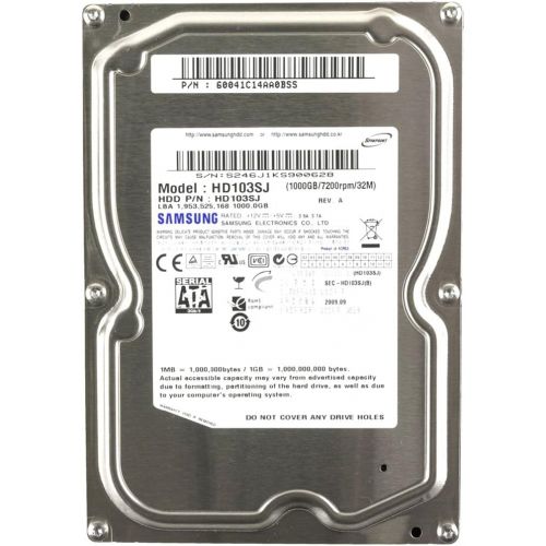 삼성 Samsung Desktop Class Spinpoint F3 1 TB SATA 3.0 Gb-s 32 MB Cache 3.5-Inch Internal Bare-OEM Drives, HD103SJ