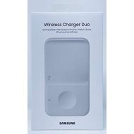 Samsung Wireless Charger Fast Charge Pad Duo (2021), Universally Compatible with Qi Enabled Phones, and Select Samsung Watches (International Version), White