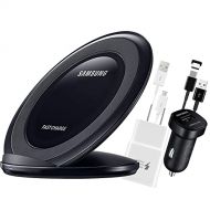 Samsung Qi Certified Fast Charge Wireless Charging Stand - Adaptive Fast Wall/Car Charger Micro and C Type USB for Android Galaxy iOS iPhone (Retail Packing)