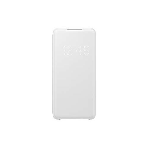 삼성 Samsung Galaxy S20 Case, LED Wallet Cover - White (US Version with Warranty), Model: EF-NG980PWEGUS