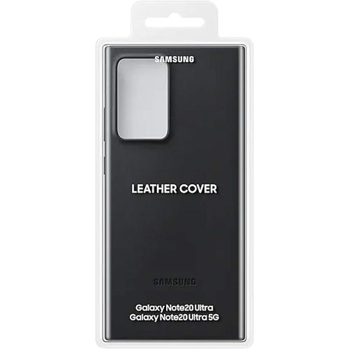 삼성 Samsung Official Galaxy Note 20 Series Leather Back Cover (Black, Note 20 Ultra)