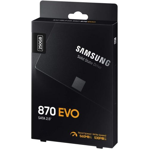 삼성 Samsung SSD 870 EVO, 250 GB, Form Factor 2.5”, Intelligent Turbo Write, Magician 6 Software, Black