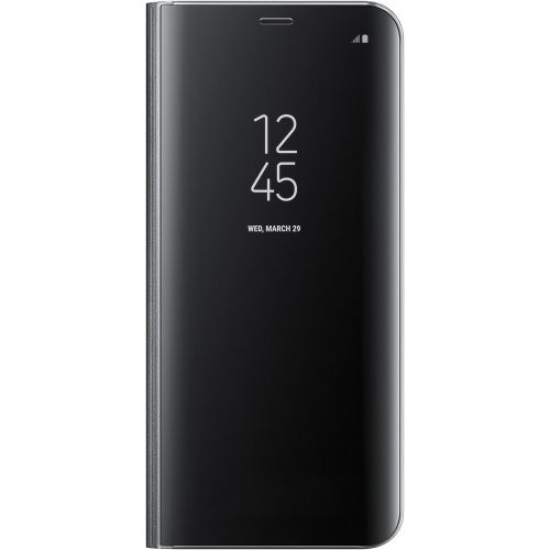 삼성 Samsung EF-ZG955CBEGUS Galaxy S8+ S-View Flip Cover with kickstand, Black