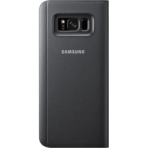 삼성 Samsung EF-ZG955CBEGUS Galaxy S8+ S-View Flip Cover with kickstand, Black