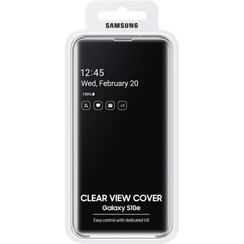 삼성 SAMSUNG Original Galaxy S10 Protective Clear View Folio Cover Case - Black