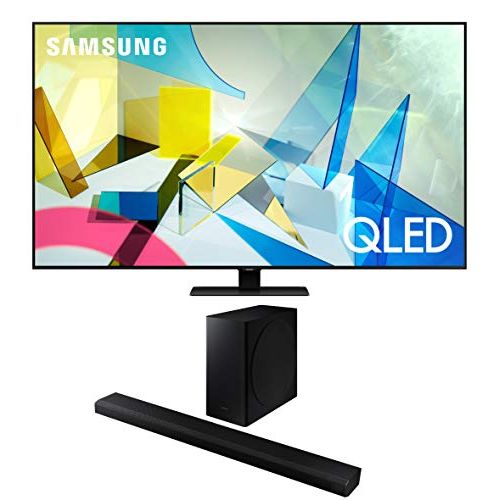 삼성 Samsung QN75Q80TA 75 4K Quantum Ultra High Defintion Smart TV with a Samsung HW-Q800T 3.1.2 Ch Dolby Atmos Soundbar and Wireless Subwoofer (2020)