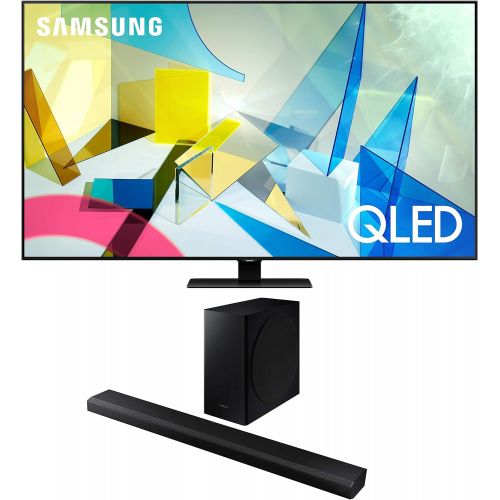 삼성 Samsung QN75Q80TA 75 4K Quantum Ultra High Defintion Smart TV with a Samsung HW-Q800T 3.1.2 Ch Dolby Atmos Soundbar and Wireless Subwoofer (2020)