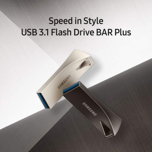 삼성 Samsung BAR Plus 256GB - 400MB/s USB 3.1 Flash Drive Titan Gray (MUF-256BE4/AM)