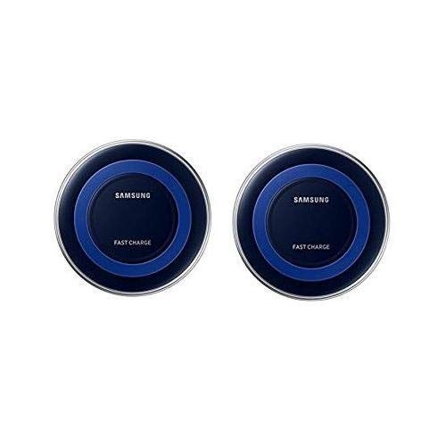 삼성 Samsung Qi Certified Fast Charge Wireless Charger Pad (Includes Wall Charger) Universally compatible with all Qi enabled phones - Black/Blue (2 PACK)