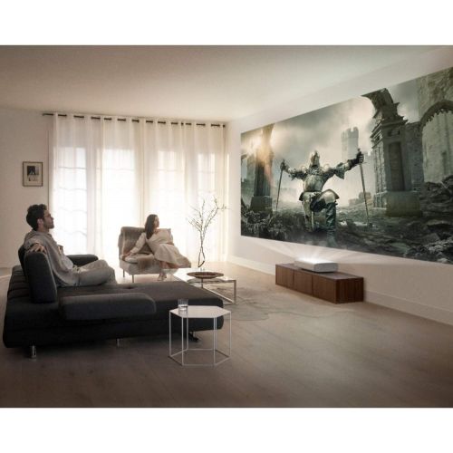 삼성 SAMSUNG 120 The Premiere LSP7T 4K Laser Projector (SP-LSP7TFAXZA) with Soundbar Bundle