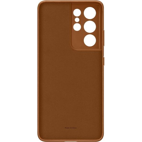 삼성 Samsung Galaxy S21 Ultra Official Leather Back Cover (Brown, S21 Ultra)