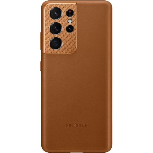 삼성 Samsung Galaxy S21 Ultra Official Leather Back Cover (Brown, S21 Ultra)
