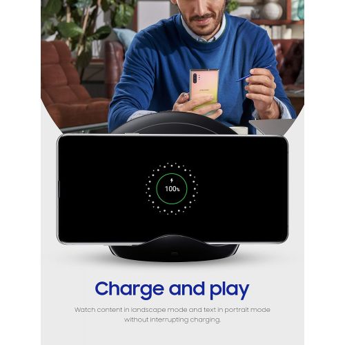 삼성 Samsung Qi Certified Fast Charge Wireless Charger Stand (2019 Edition) with Cooling Fan for Select Galaxy and Apple Iphone Devices - US Version